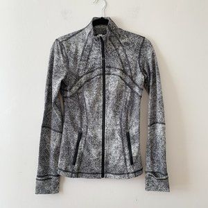 Lululemon Athletica Define Jacket Luon Spray Jacquard White Black Women's 6